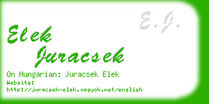 elek juracsek business card